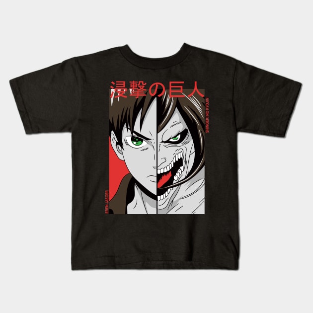 Eren Jeager Kids T-Shirt by Losen500